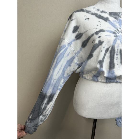 AÉROPOSTALE Tie dye Women’s Sz S Crop Top Sweatshirt Hippie Festival Boho - Picture 2 of 12